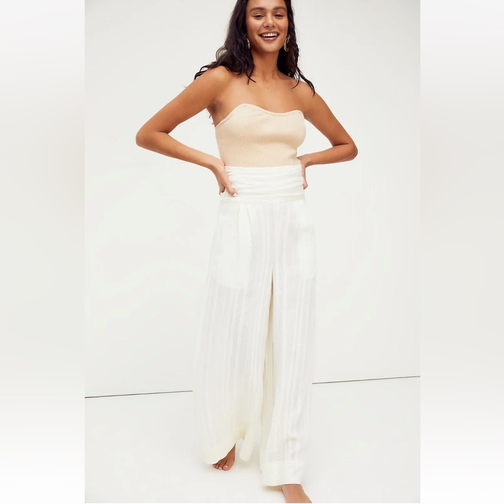 FREE PEOPLE Somebody Like You Set : Bodysuit and High Waist Trousers, XS